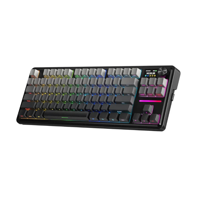 Redragon K743 PRO GB 80% Gasket RGB Gaming Keyboard w/Hype 1.14’’ TFT Screen & Knob, 84 Keys Mechanical Keyboard, 5-Layer Noise